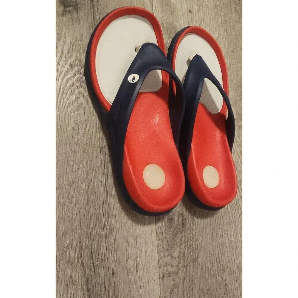 NEW‎ ENGLAND PATRIOTS SLIP SANDALS FLIP FLOPS HAWAIIAN JELLY W10/M8